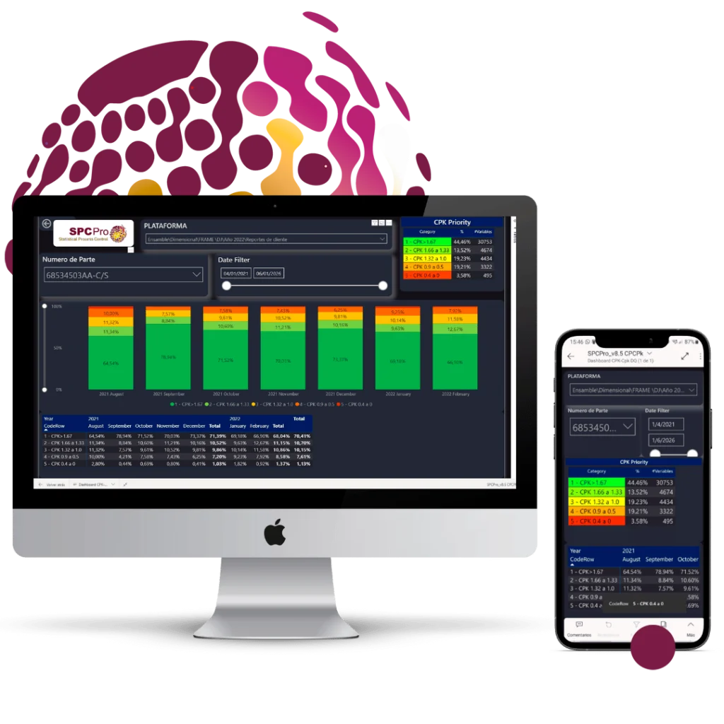 Dashboard personalizado con gráficos y KPIs en BI Pro